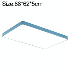 Macaron LED Rettangolo Plafoniera Lampada da soffitto, Dimming Stepless, Dimensione: 88x62cm (blu)