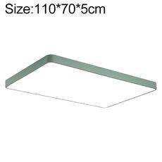 Macaron LED Lampada da soffitto rettangolare, impensazione Dimming, Dimensione: 110x70cm (verde)