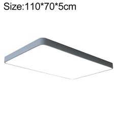 Macaron LED Rettangolo Plafoniera Lampada da soffitto, Dimming Stepless, Dimensione: 110x70cm (grigio)