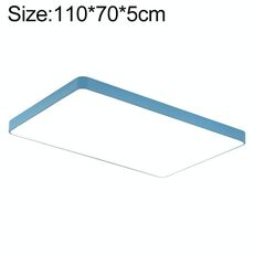 Lampada da soffitto rettangolare a LED Macaron, attenzioni Dimming, Dimensione: 110x70cm (blu)