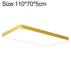 Lampada da soffitto rettangolare a LED Macaron, attenzioni Dimming, Dimensioni: 110x70cm (Giallo)