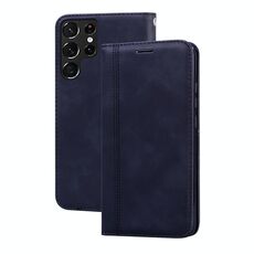 Per Samsung Galaxy S22 Ultra 5G Custodia per telefoni a flip magnetico flagato (nero)