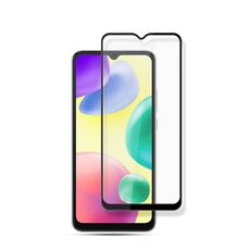 Mocolo pellicola in vetro temperato di seta completa di mocolo per Xiaomi Redmi 10A (nero)
