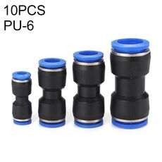 PU-6 LAIZE 10 pezzi di plastica PU connettore a montaggio rapido pneumatico dritto