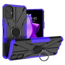 Per Tecno Spark 9T Armor Bear Custodia antiurto per PC + TPU con anello (viola)