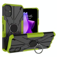 Per Tecno Spark 9T Armor Bear Custodia antiurto per PC + TPU con anello (verde)