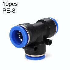 PE-8 LAIZE 10 pz PBT plastica Tee Joint pneumatico raccordo rapido connettore