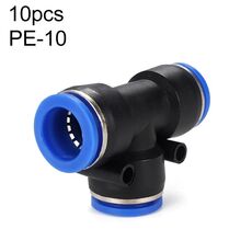 PE-10 LAIZE 10 pezzi PBT plastica Tee Joint pneumatico raccordo rapido connettore