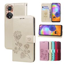 Per Honor X7/Play 30 Plus Custodia per telefono in pelle sintetica con flip in rilievo rosa (oro)