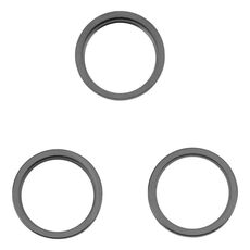 Per iPhone 14 Pro 3PCS Obiettivo di vetro della fotocamera posteriore Anello di protezione esterno in metallo (nero)