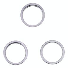 Per iPhone 14 Pro Max 3PCS Fotocamera Posteriore Obiettivo di Vetro Metallo Esterno Protector Hoop Ring (Grigio)