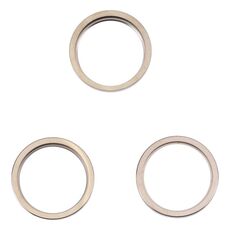 Per iPhone 14 Pro Max 3PCS Fotocamera posteriore Lente in vetro Protezione esterna in metallo Anello a cerchio (oro)