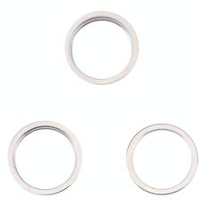 Per iPhone 14 Pro Max 3PCS Obiettivo di vetro della fotocamera posteriore Anello di protezione esterno in metallo (argento)