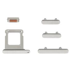 Vassoio SIM Card + Tasti Laterali per iPhone 14 Pro Max (Argento)
