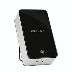Ventola di aria condizionata USB portatile con supporto (nero)