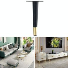 LH-ZT-0001 Cono Round Tube Mobili Mobili Gambe, Stile: Altezza cono dritto 30 cm (oro nero)
