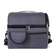 Borsa a doppio isolamento materno sacchetto fresco bottiglia bottiglia borsa mummia (grigio)