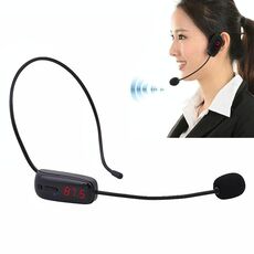 Auricolare wireless microfono FM Small Amplifier Microfono indossato testa