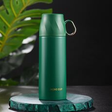 350 ml 304 Acciaio inossidabile Coppa a portata di mano con coperchio Tazza di isolamento sottovuoto (verde)