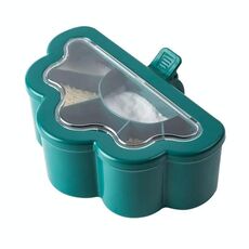 2 pezzi Set di combinazione domestica Cucina 6-griglia scatola di condimento (verde)