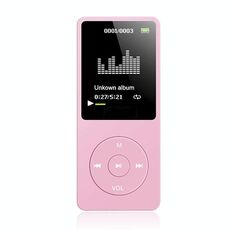 Carta Lettore MP4 ultrasottile senza perdita con schermo (rosa)