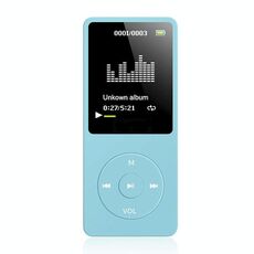 Carta Lettore MP4 ultrasottile senza sottili con schermo (blu chiaro)