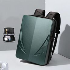 Zaino da gioco per sacca per computer con shell duro per uomini, colore: verde a strato singolo
