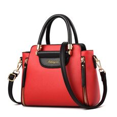 TFZ 572 MATERIALE PU Contrasto Colore Borsa da donna (rosso)