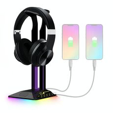 Dual USB RGB Colore Modifica delle cuffie da gioco (nero)