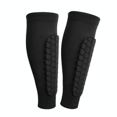 2PCS Sport Outdoor Basketball Ride a nido d'ape Protezione per gambe anti-collisione M (nero)