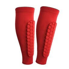 2PCS Sport Outdoor Basketball Ride a nido d'ape Protezione per gambe anti-collisione XL (rosso)