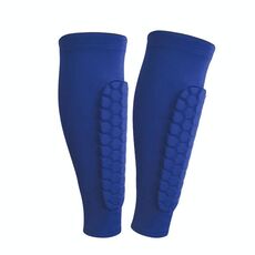 2PCS Sport Outdoor Basketball Ride Protezione per gambe anti-collisione a nido d'ape M (blu)