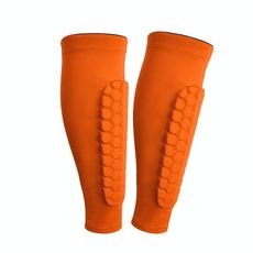 2PCS Sport Outdoor Basketball Ride a nido d'ape Protezione per gambe anti-collisione L (arancione)