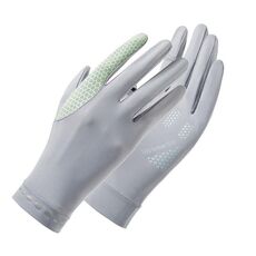 1 paio di guanti in seta di ghiaccio senza dita anti-UV per guida da guida XC-14, stile: nido d'ape (grigio)