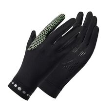 1 paio di guanti in seta di ghiaccio senza dita anti-UV per guida da guida XC-14, stile: nido d'ape (nero)