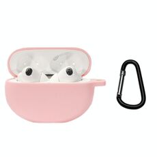 Custodia in silicone per auricolari Bluetooth per OPPO Enco X2 con fibbia (rosa)