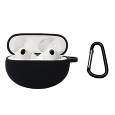 Custodia in silicone per auricolari Bluetooth per OPPO Enco X2 con fibbia (nero)