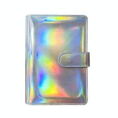 Taccuino a fogli mobili Laser Macaron A6 Blocco note Shell senza pagine interne (argento)