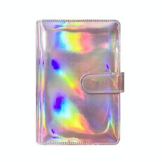 Laser Macaron Notebook a fogli mobili A6 Blocco note Shell senza pagine interne (rosa)