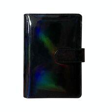 Laser Macaron Notebook a fogli mobili A6 Blocco note Shell senza pagine interne (Dark Night Black)