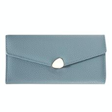 87P Litchi Pattern Multifunzionale Borsa per telefono a portafoglio di grande capacità (blu)