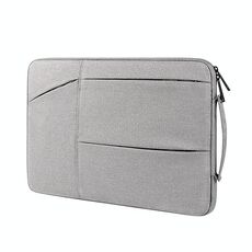 ST02 Borsa per laptop antiurto impermeabile di grande capacità, dimensioni: 15,6 pollici (grigio)