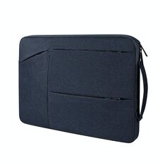 ST02 Borsa per laptop antiurto impermeabile di grande capacità, dimensioni: 15,6 pollici (blu navy)
