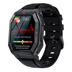 Orologio Bluetooth intelligente per esterno con monitoraggio della pressione sanguigna della pressione sanguigna (nero)