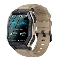 Orologio Bluetooth intelligente per esterno con monitoraggio della pressione sanguigna della pressione sanguigna (cachi)