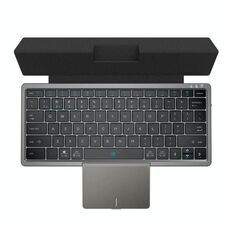 KF8700 78 tasti Hidden Touchpad Computer portatile Tablet Tastiera Bluetooth senza fili con pelle PU (nero)