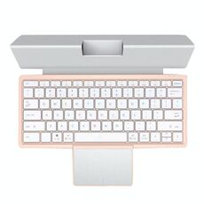 KF8700 78 tasti Hidden Touchpad Computer portatile Tablet Tastiera Bluetooth senza fili con pelle PU (rosa)