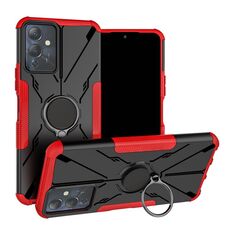 Per Infinix Note 12i Armor Bear Custodia antiurto per PC + TPU con anello (rosso)