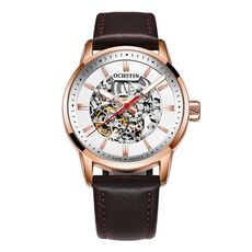 OCHSTIN 62001B Master Series Orologio da uomo meccanico cavo (oro-marrone)