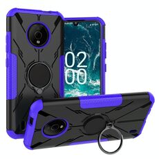 Per Nokia C200 Armor Bear Custodia antiurto per PC + TPU con supporto ad anello (viola)
